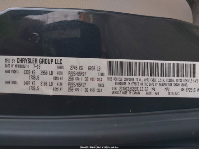 2014 CHRYSLER TOWN & COUNTRY 2C4RC1BG9ER112162 Photo 8