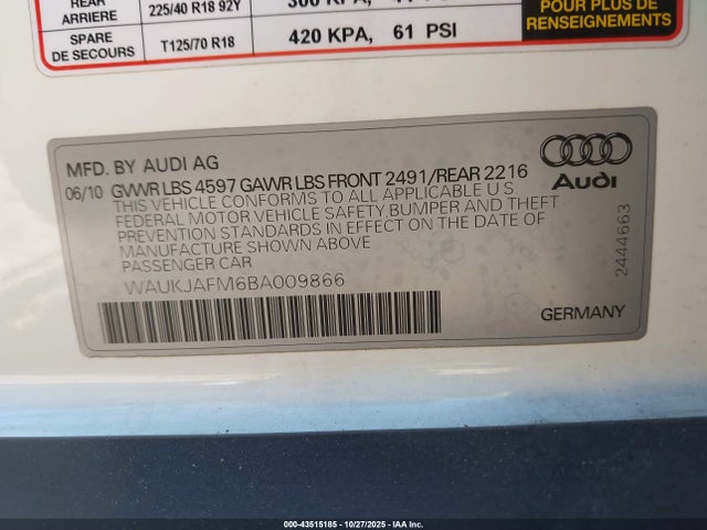 2011 AUDI A3 WAUKJAFM6BA009866 Photo 8