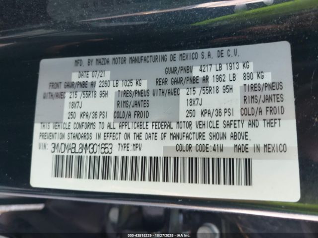 2021 MAZDA CX-30 3MVDMABL8MM301653 Photo 8