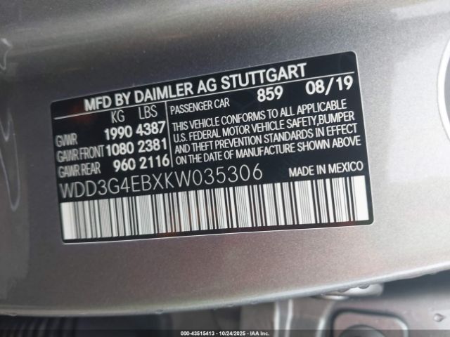 2019 MERCEDES-BENZ A 220 WDD3G4EBXKW035306 Photo 8