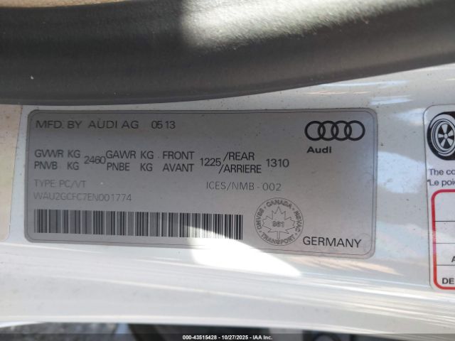 2014 AUDI A7 WAU2GCFC7EN001774 Photo 8