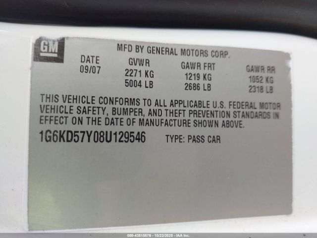 2008 CADILLAC DTS 1G6KD57Y08U129546 Photo 8