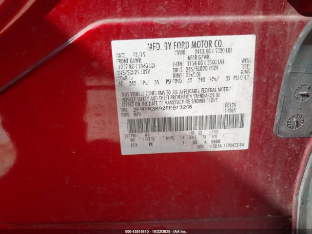 2015 FORD EDGE 2FMPK3K92FBB03266 Photo 8