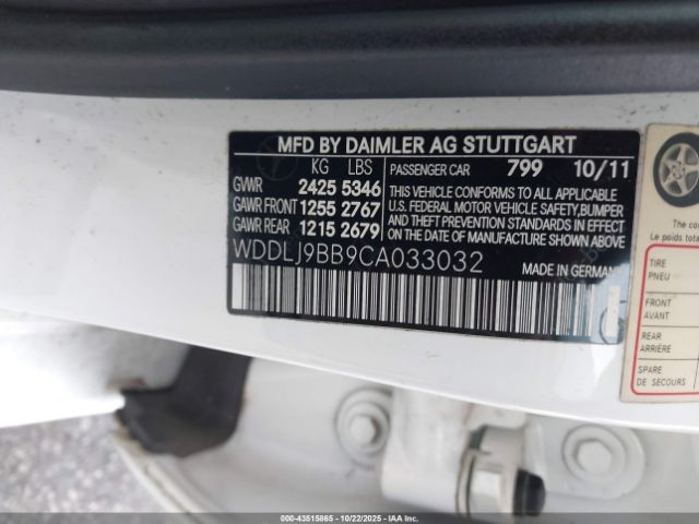 2012 MERCEDES-BENZ CLS 550 WDDLJ9BB9CA033032 Photo 8