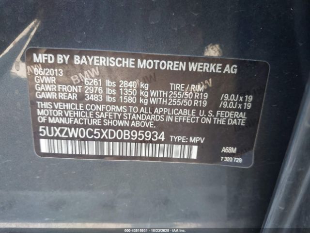 2013 BMW X5 5UXZW0C5XD0B95934 Photo 8