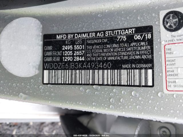 2019 MERCEDES-BENZ E 450 WDDZF6JB3KA493460 Photo 8