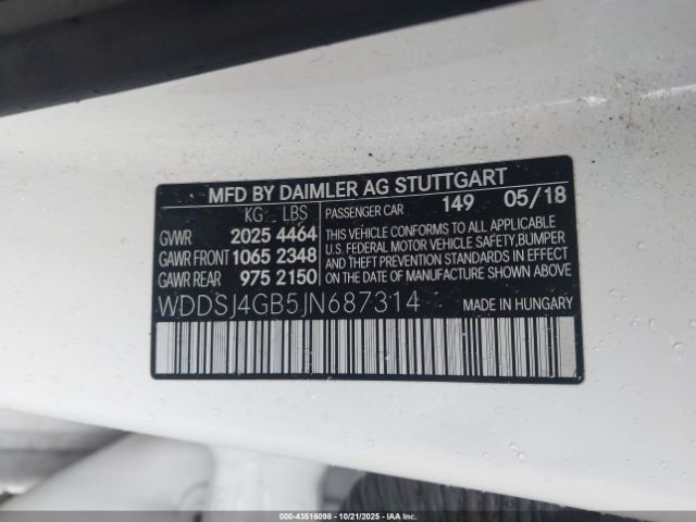 2018 MERCEDES-BENZ CLA 250 WDDSJ4GB5JN687314 Photo 8