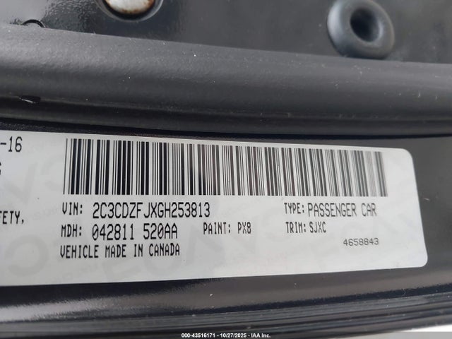 2C3CDZFJXGH253813 Dodge Challenger 392 Hemi Scat Pack Shaker