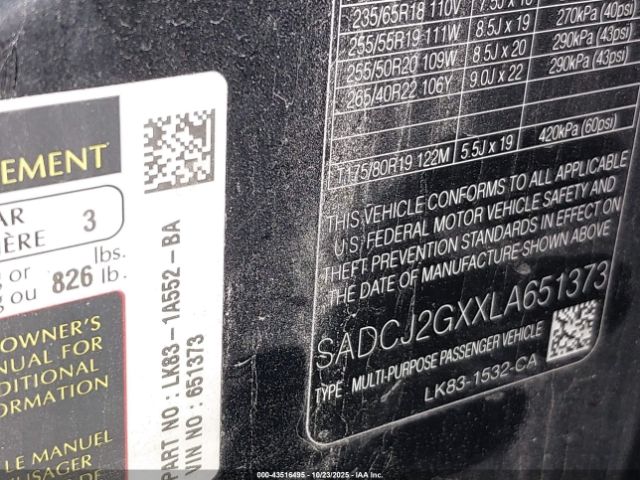 2020 JAGUAR F-PACE SADCJ2GXXLA651373 Photo 8