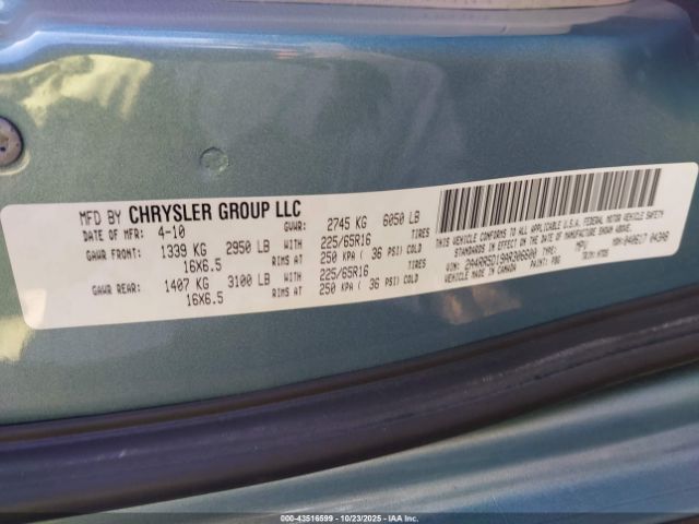 2010 CHRYSLER TOWN & COUNTRY 2A4RR5D19AR306600 Photo 8