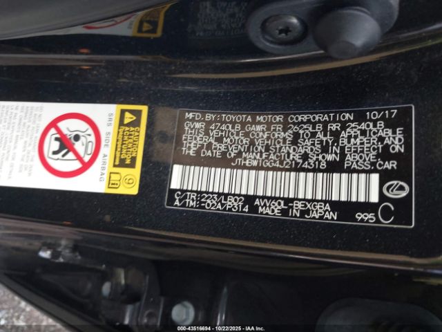 2018 LEXUS ES 300H JTHBW1GG4J2174318 Photo 8