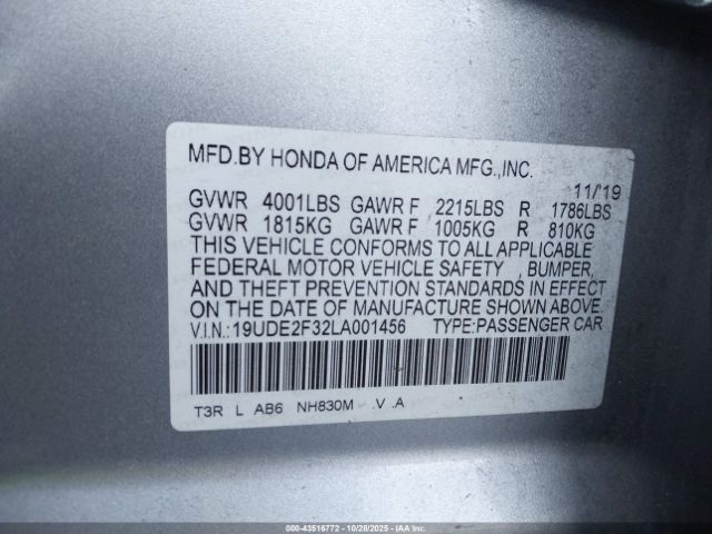 2020 ACURA ILX 19UDE2F32LA001456 Photo 8