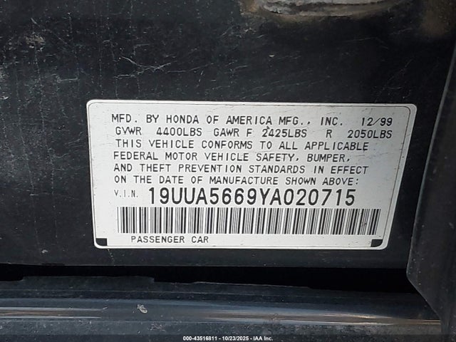 2000 ACURA TL 19UUA5669YA020715 Photo 8