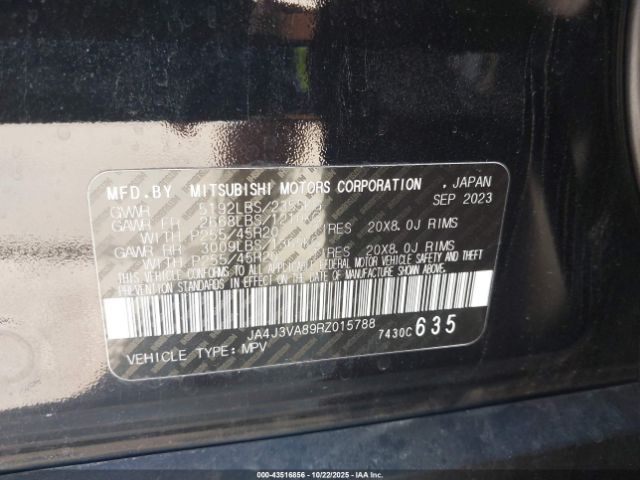 2024 MITSUBISHI OUTLANDER JA4J3VA89RZ015788 Photo 8