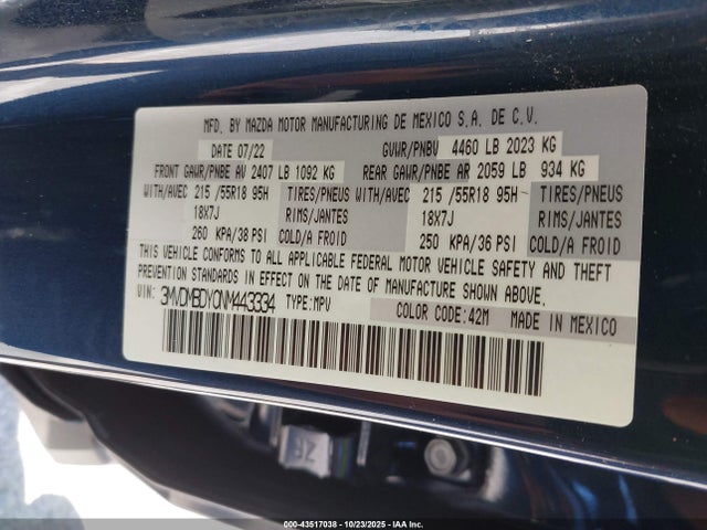 2022 MAZDA CX-30 3MVDMBDY0NM443334 Photo 8