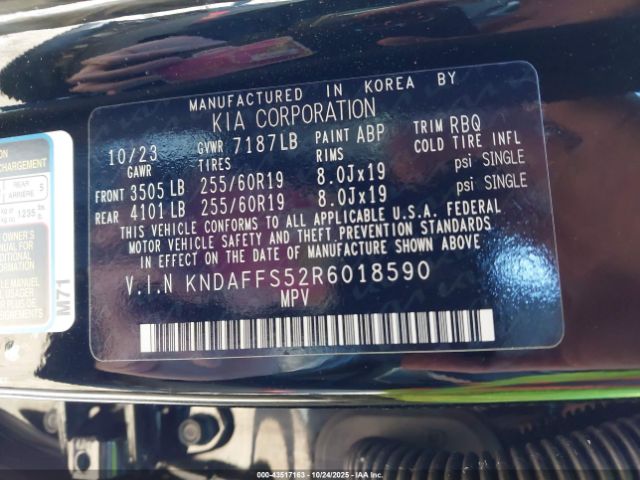 2024 KIA EV9 KNDAFFS52R6018590 Photo 8