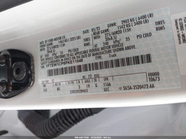 2023 FORD F-150 1FTEW1CP8PKE11048 Photo 8