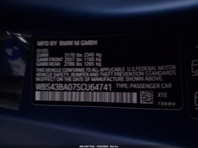 2025 BMW M4 WBS43BA07SCU64741 Photo 8