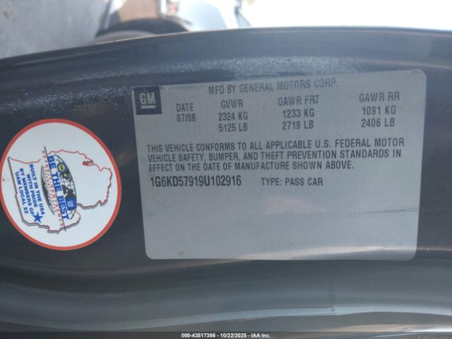 2009 CADILLAC DTS 1G6KD57919U102916 Photo 8