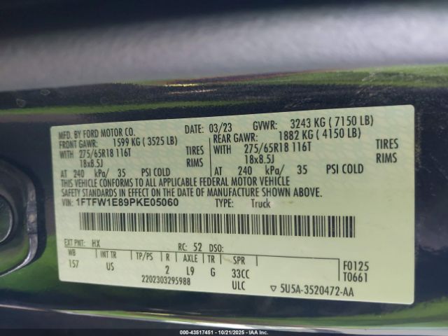 2023 FORD F-150 1FTFW1E89PKE05060 Photo 8