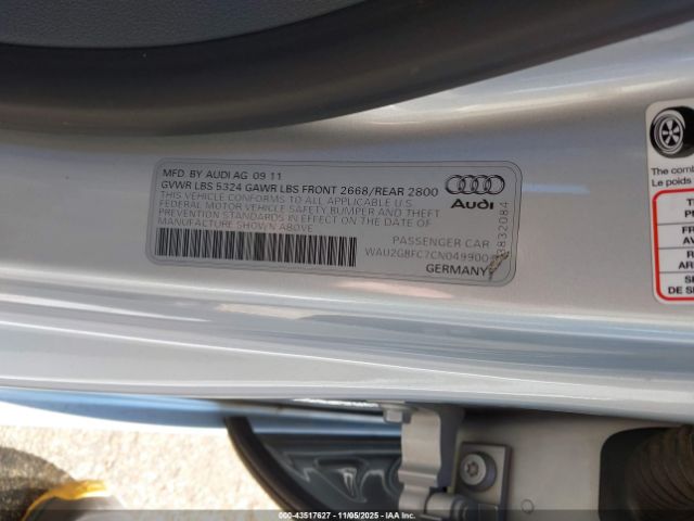 2012 AUDI A7 WAU2GBFC7CN049900 Photo 8