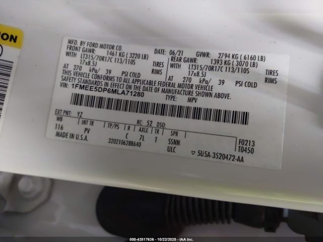 2021 FORD BRONCO 1FMEE5DP6MLA71280 Photo 8