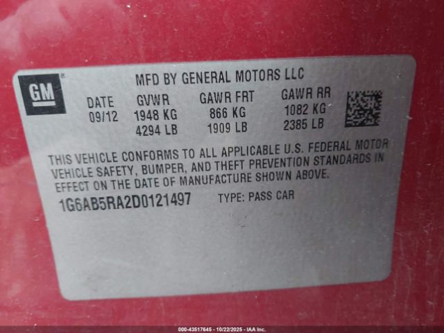 2013 CADILLAC ATS 1G6AB5RA2D0121497 Photo 8