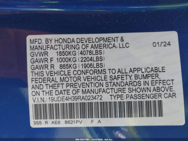 2024 ACURA INTEGRA 19UDE4H39RA023472 Photo 8