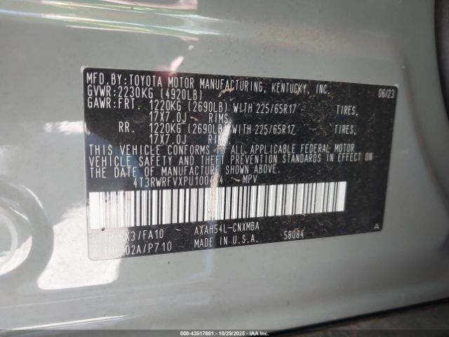 2023 TOYOTA RAV4 HYBRID 4T3RWRFVXPU100464 Photo 8