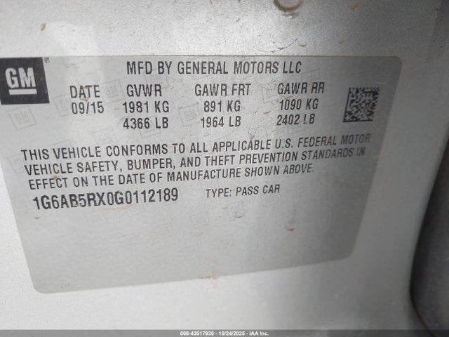 2016 CADILLAC ATS 1G6AB5RX0G0112189 Photo 8