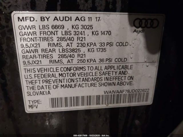 2018 AUDI Q7 WA1VAAF78JD022622 Photo 8