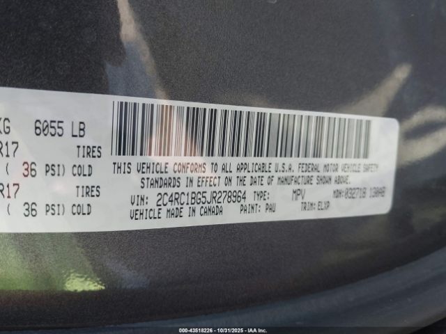 2018 CHRYSLER PACIFICA 2C4RC1BG5JR278964 Photo 8