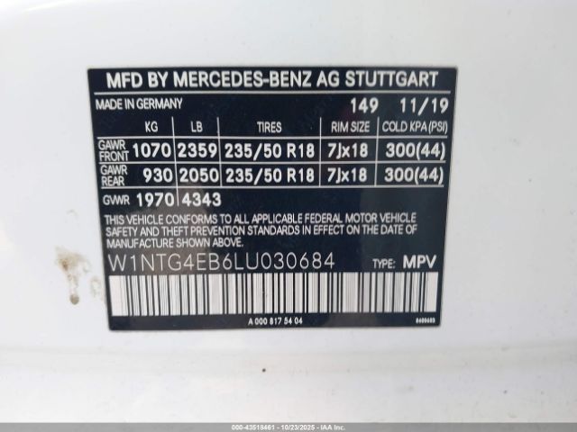 2020 MERCEDES-BENZ GLA 250 W1NTG4EB6LU030684 Photo 8