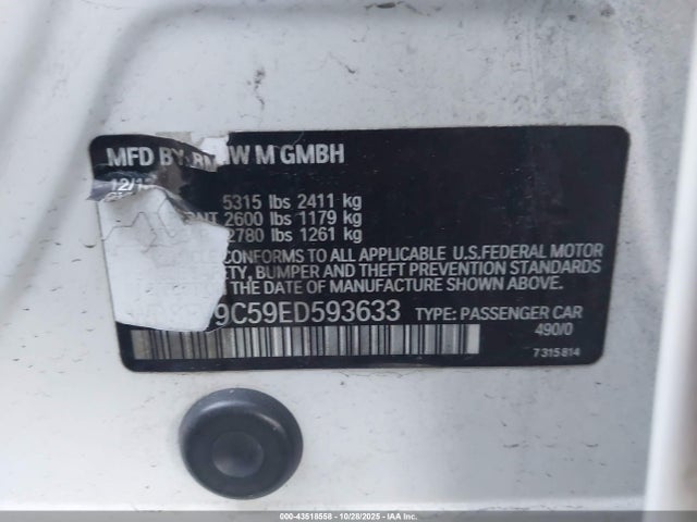 BMW M5 2014 WBSFV9C59ED593633 Image 9