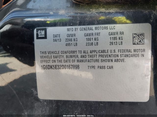 2013 CADILLAC CTS 1G6DK5E32D0167898 Photo 8