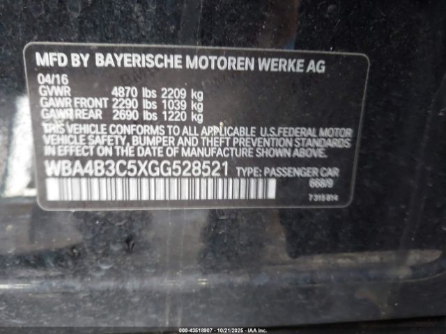 2016 BMW 435I GRAN COUPE WBA4B3C5XGG528521 Photo 8