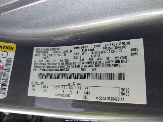 2022 FORD BRONCO 1FMDE5DH9NLB07291 Photo 8