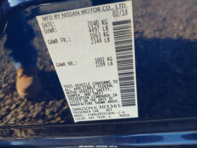 2018 NISSAN LEAF 1N4AZ1CPXJC303365 Photo 8