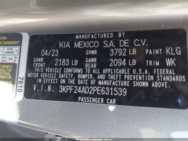 2023 KIA FORTE 3KPF24AD2PE631539 Photo 8