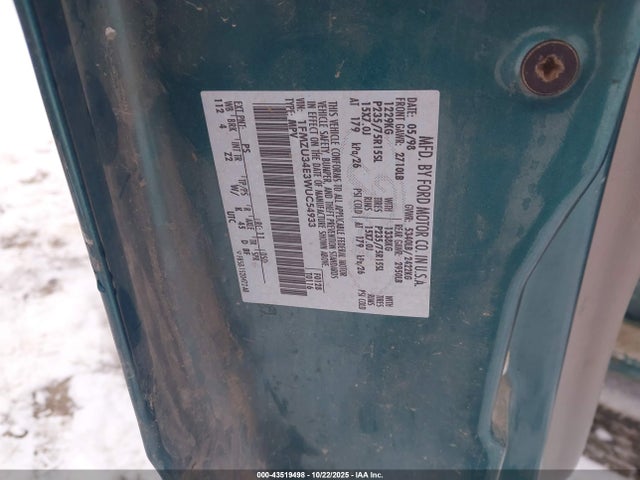 Aukcja sprzedaży 1998 Ford Explorer Eddie Bauer/limited/xl/xlt, vin: 1FMZU34E3WUC54933, numer aukcji: 43519498