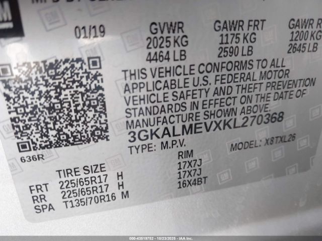 2019 GMC TERRAIN 3GKALMEVXKL270368 Photo 8