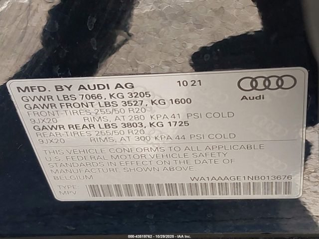 2022 AUDI E-TRON WA1AAAGE1NB013676 Photo 8