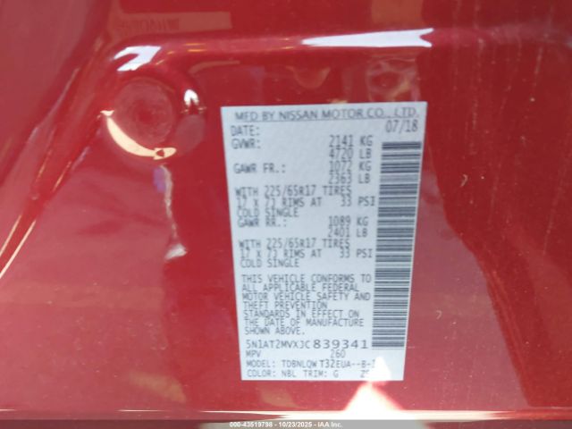 2018 NISSAN ROGUE 5N1AT2MVXJC839341 Photo 8