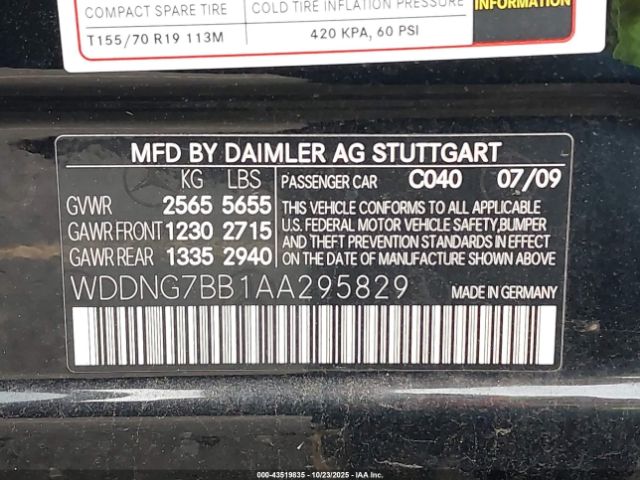 2010 MERCEDES-BENZ S 550 WDDNG7BB1AA295829 Photo 8