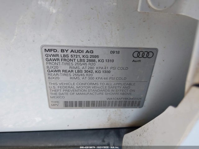 2019 AUDI SQ5 WA1C4AFY6K2002325 Photo 8