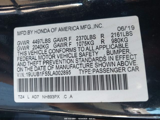 2020 ACURA TLX 19UUB1F55LA002895 Photo 8