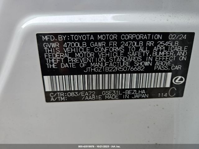 2024 LEXUS IS 350 JTHGZ1B22R5076682 Photo 8