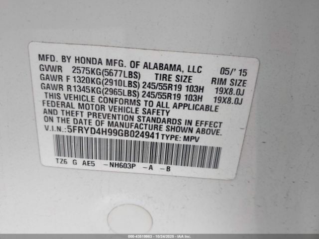 2016 ACURA MDX 5FRYD4H99GB024941 Photo 8