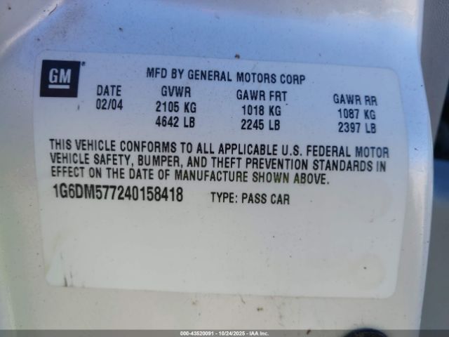 2004 CADILLAC CTS 1G6DM577240158418 Photo 8