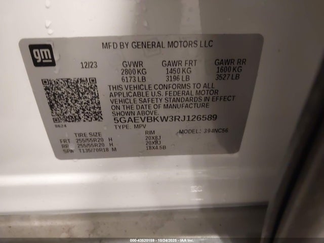 43520159 :رقم المزاد ، 5GAEVBKW3RJ126589 vin ، 2024 Buick Enclave Premium Awd مزاد بيع